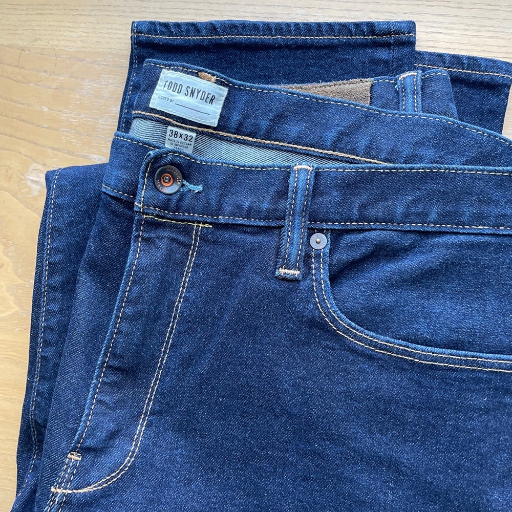 Todd Snyder Slim Fit Dark Wash Jeans – Men’s 38x32 – Excellent Condition
